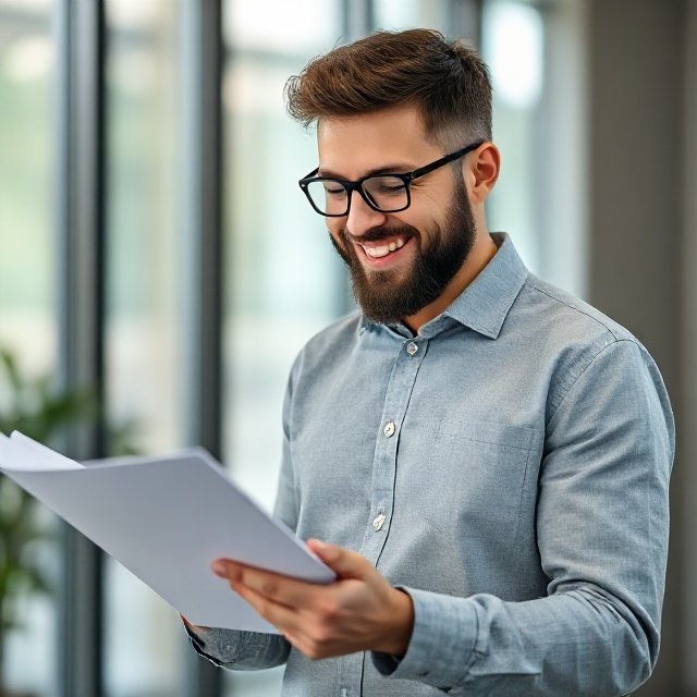 Person looking at tax documents at home