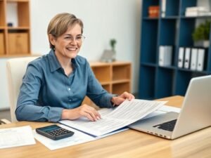person sitting at a desk, reviewing tax documents-Havenposts